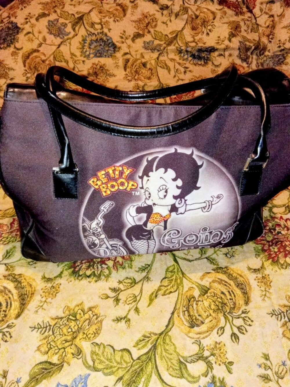 VINTAGE BETTY BOOP "GOING MY WAY" EXTRA LARGE TRAVEL, DUFFLE AND OVERNIGHT BAG